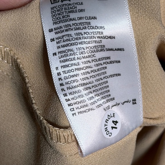 Asos Closet London Curves Beige Tiered Midi Dress US 24 Long Sleeve - Picture 4 of 5